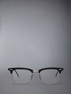 ACETATE AND TITANIUM RECTANGULAR EYEGLASSES