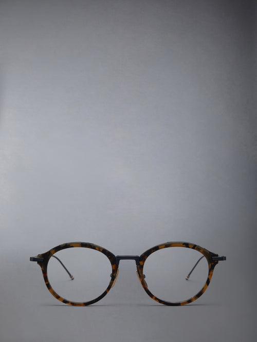 ACETATE AND TITANIUM ROUND EYEGLASSES