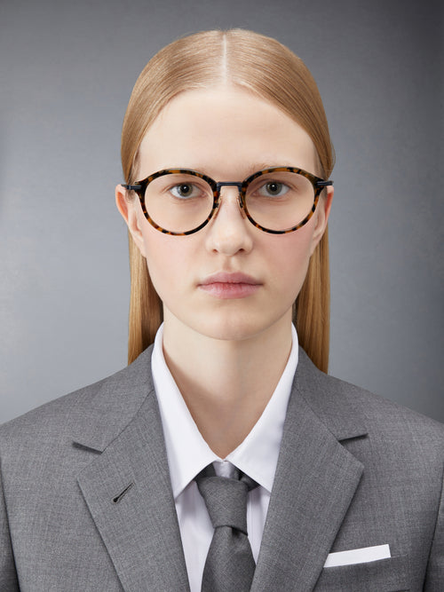 ACETATE AND TITANIUM ROUND EYEGLASSES