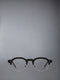 ACETATE AND TITANIUM OVAL EYEGLASSES - BLACK