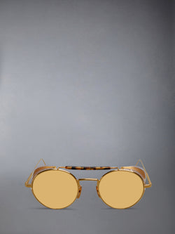 LIMITED EDITION ACETATE AND TITANIUM ROUND SUNGLASSES