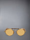 LIMITED EDITION ACETATE AND TITANIUM ROUND SUNGLASSES - YELLOW GOLD