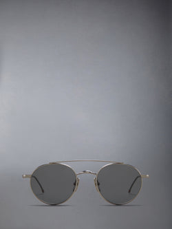 TITANIUM OVAL SUNGLASSES