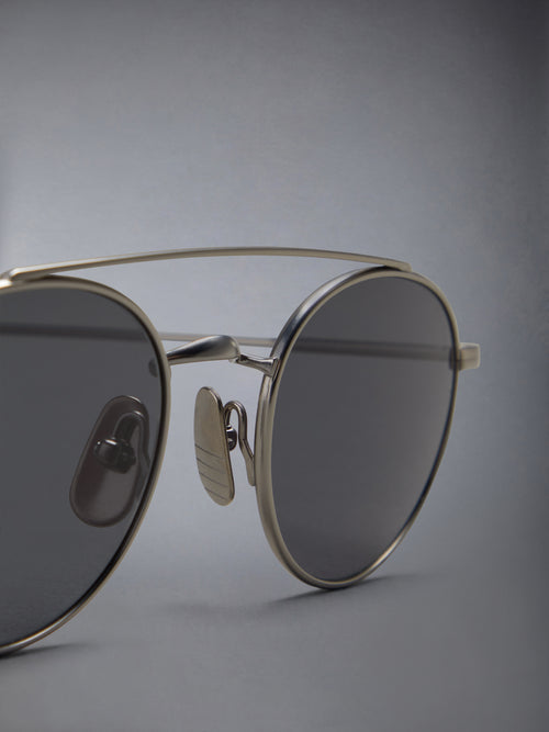 TITANIUM OVAL SUNGLASSES