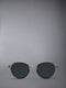 TITANIUM ROUND SUNGLASSES - BLACK