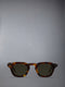 ACETATE OVAL SUNGLASSES - MED BROWN