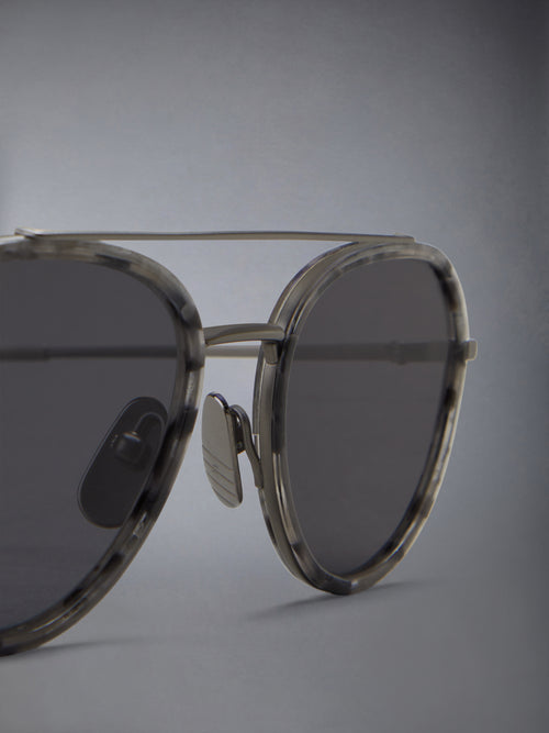 ACETATE AND TITANIUM AVIATOR SUNGLASSES