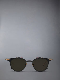 TITANIUM ROUND CLIP ON SUNGLASSES