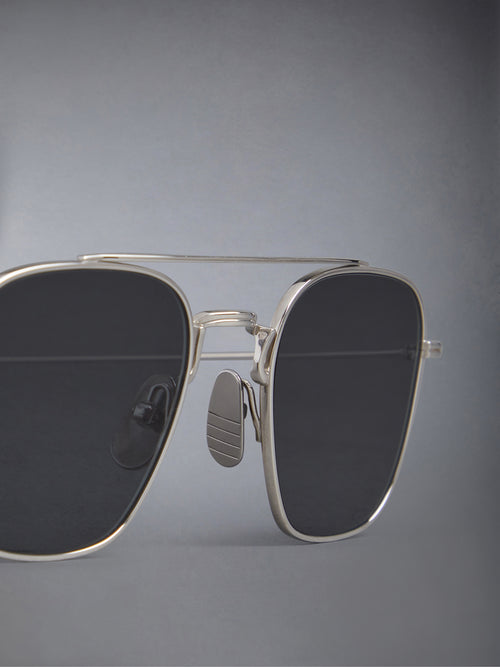 TITANIUM SQUARED AVIATOR SUNGLASSES