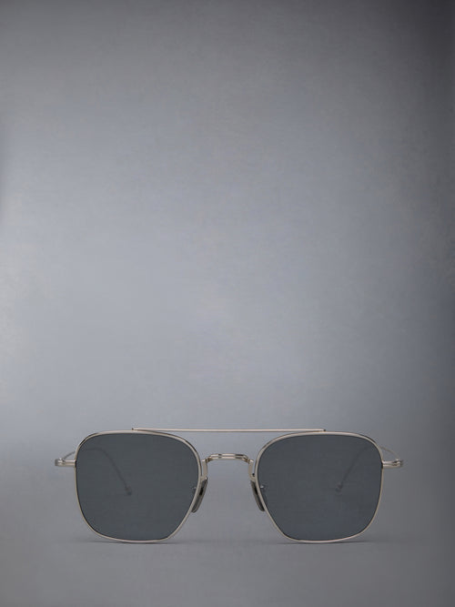 TITANIUM SQUARED AVIATOR SUNGLASSES