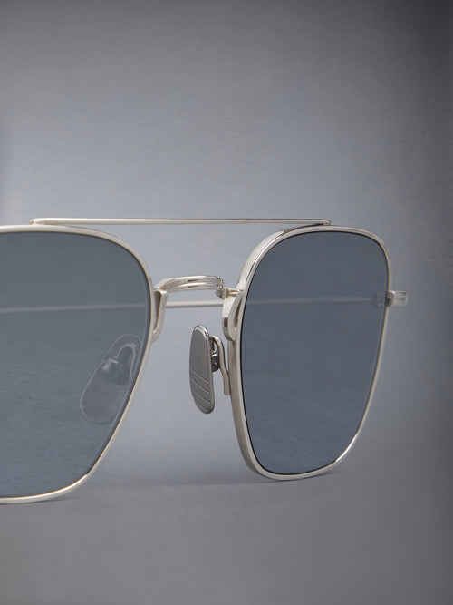 TITANIUM SQUARED AVIATOR SUNGLASSES