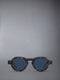 TORTOISE ACETATE ROUND SUNGLASSES - DARK GREY