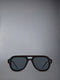 ACETATE AVIATOR SUNGLASSES - BLACK