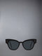 ACETATE CATEYE SUNGLASSES - BLACK