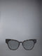 TORTOISE ACETATE CATEYE SUNGLASSES - DARK GREY