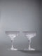 CRYSTAL 4-BAR BACCARAT CHAMPAGNE COUPES - CLEAR / TRANSPARENT