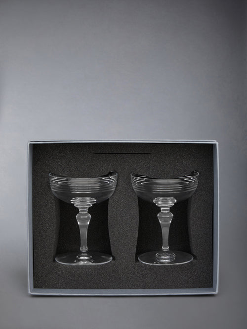 CRYSTAL 4-BAR BACCARAT CHAMPAGNE COUPES