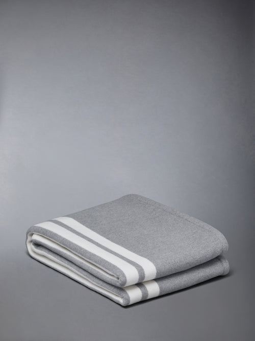 WOOL CASHMERE 4-BAR FRETTE BLANKET