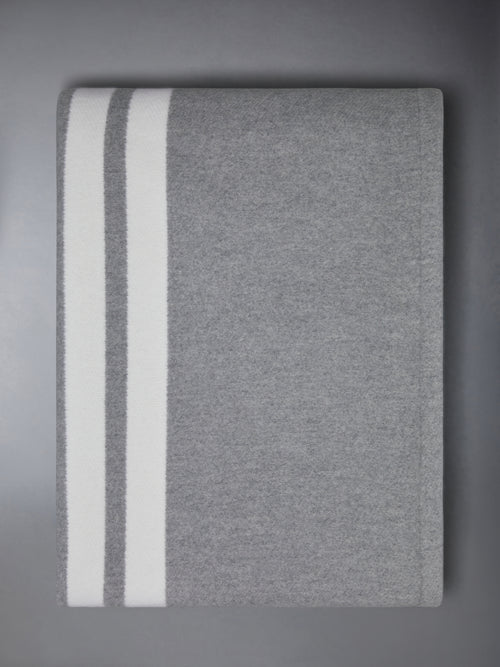 WOOL CASHMERE 4-BAR FRETTE BLANKET