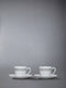 LIMOGES PORCELAIN 4-BAR HAVILAND COFFEE CUP SET - WHITE